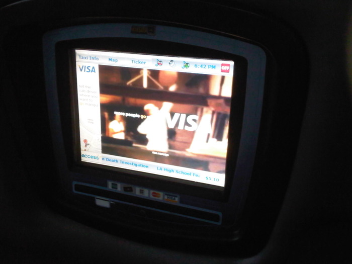 T.V.'s IN TAXI'S